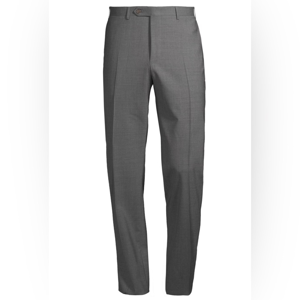 Canali Light Gray Lined Dress Trouser Interior